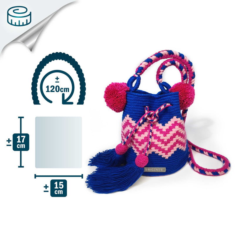 PALOMINO WAYUU BAG - Size MINI - Crocheted by hand by women of the Wayuu indigenous community in La Guajira (Colombia)