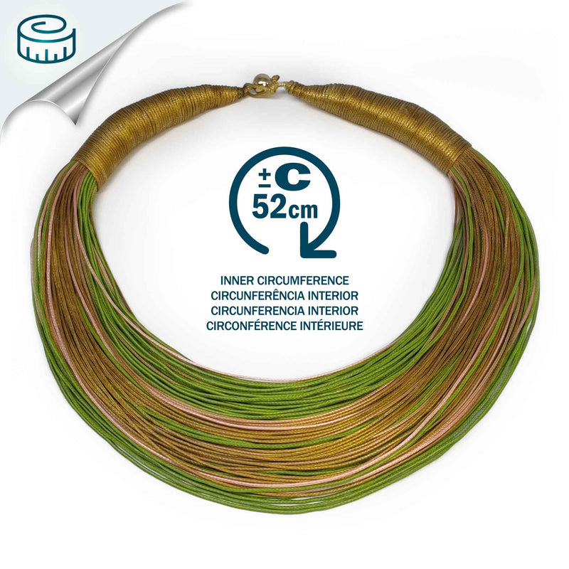 INSPIRA NECKLACE - Handmade - Synthetic silk cords