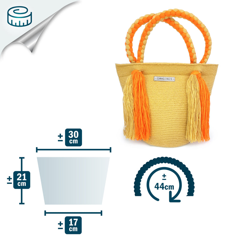 UMAKI WAYUU BAG - Size MINI - Crocheted by hand by women of the Wayuu indigenous community in La Guajira (Colombia)