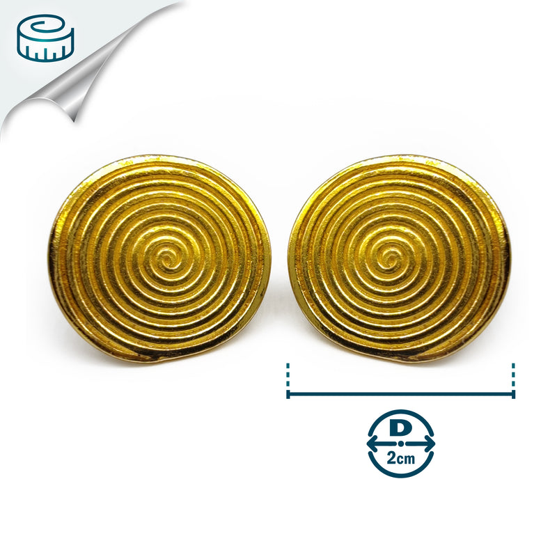 BRINCOS CYCLO - Feitos à mão - Banhados a ouro de 24 quilates