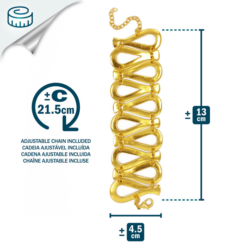 SERPENTINO BRACELET - Handmade - 24K gold-plated