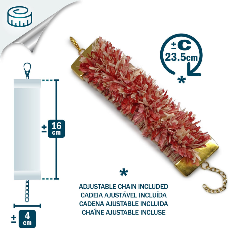 MAÏZA BRACELET - Handmade - 24K gold-plated - Corn leaves