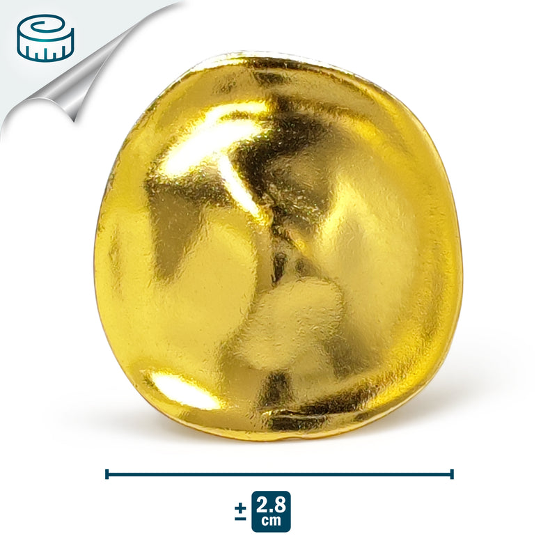 ANEL ANAÏS - Feito à mão - Banhado a ouro de 24 quilates