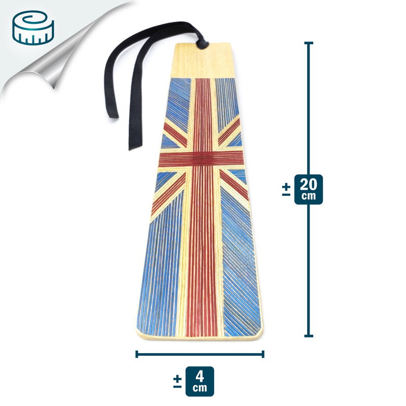 UNITED KINGDOM BOOKMARK - NATIONAL TEAMS COLLECTION - Tamo art - Light wood decorated with wheat and barley stalks (straw marquetry)