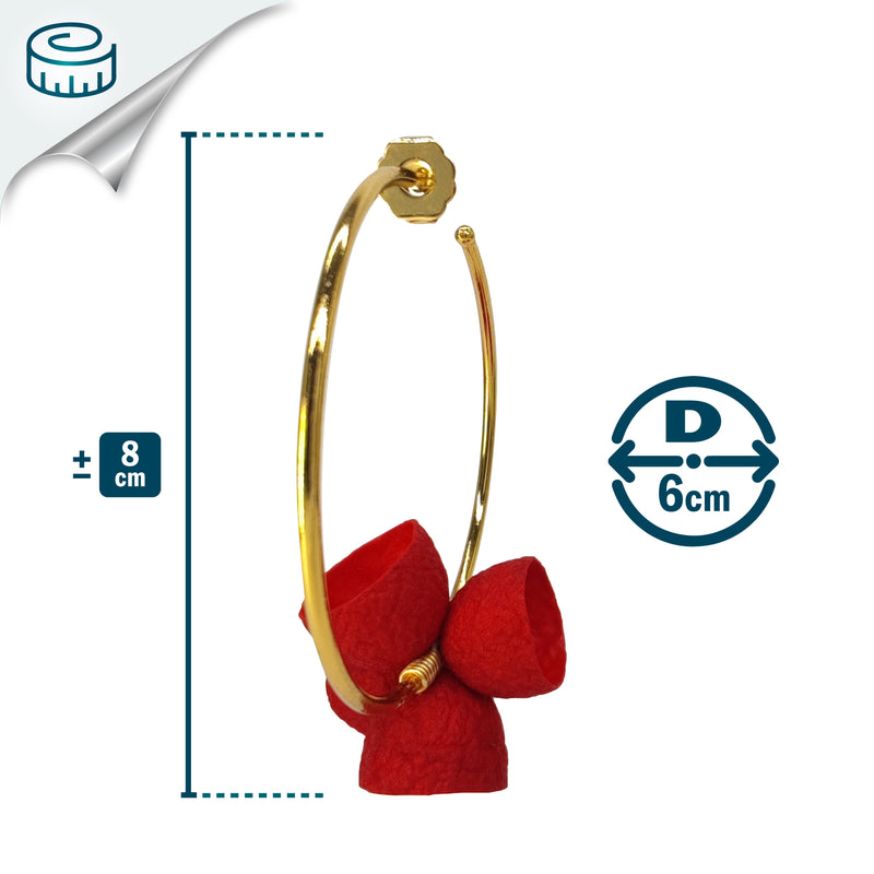 COCOON BLOOM EARRINGS - Handmade - 24K gold-plated - Silk cocoons