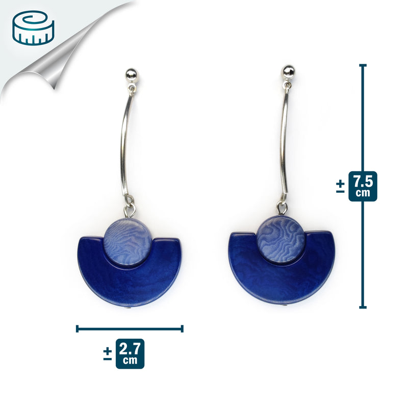 LUNA EARRINGS - Handmade - Stainless steel - Tagua (vegetable ivory)