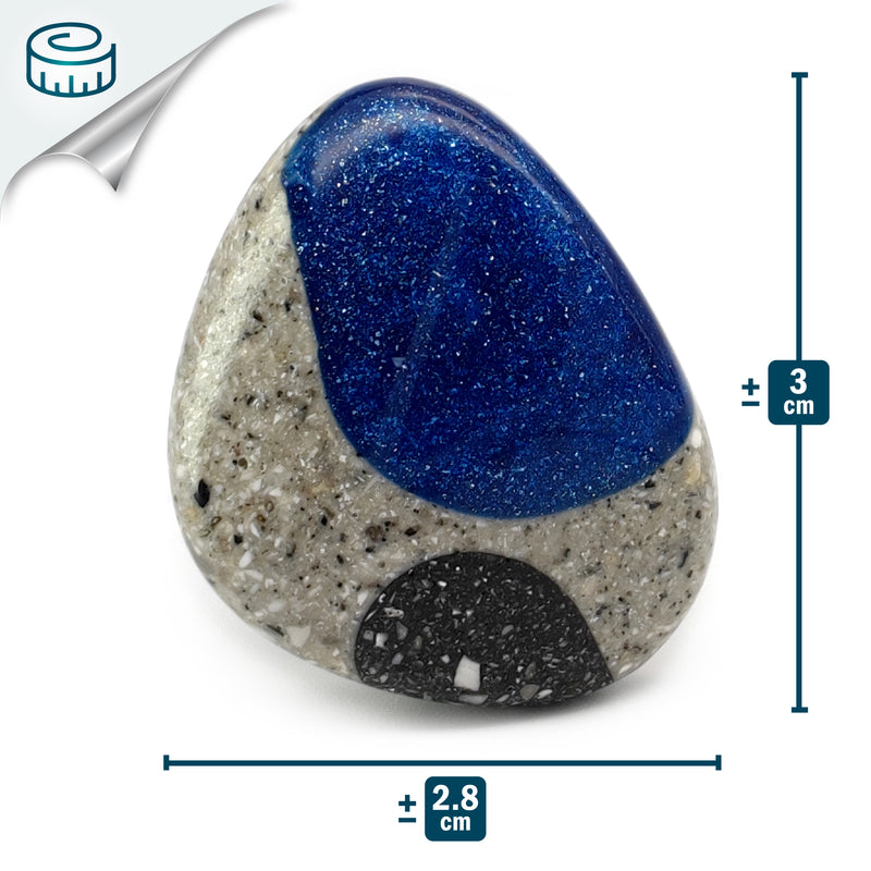 GRANITA RING - Handmade - Adjustable - Dark and light crushed cement, aluminum powder