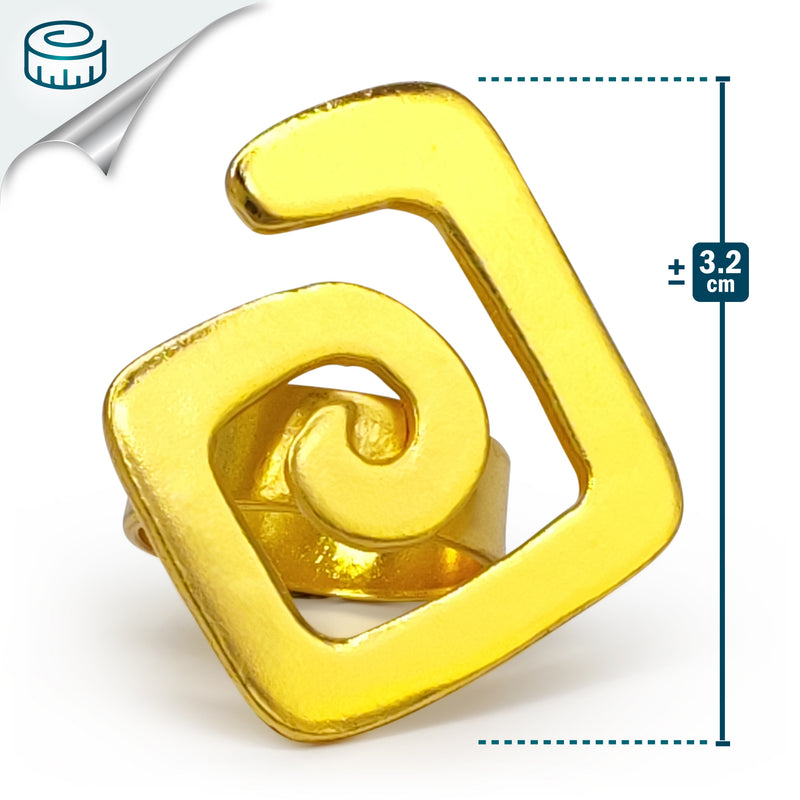 ANEL ALMA - Feito à mão - Banhado a ouro de 24 quilates