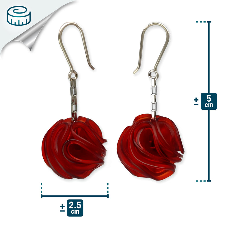 ECONESIS EARRINGS - Handmade - Sterling silver 925 and stainless steel - Recycled bottle cap plastic liners