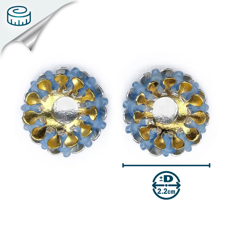 ECOSOL EARRINGS - Handmade - Sterling silver 925 and 24K gold-plated - Recycled bottle cap plastic liners