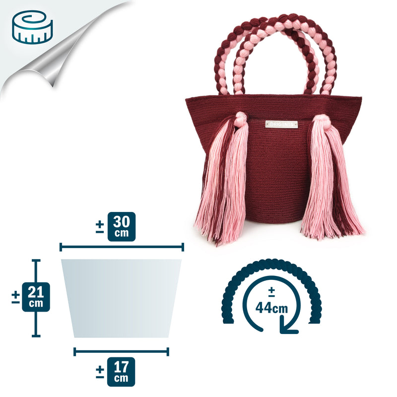 UMAKI WAYUU BAG - Size MINI - Crocheted by hand by women of the Wayuu indigenous community in La Guajira (Colombia)