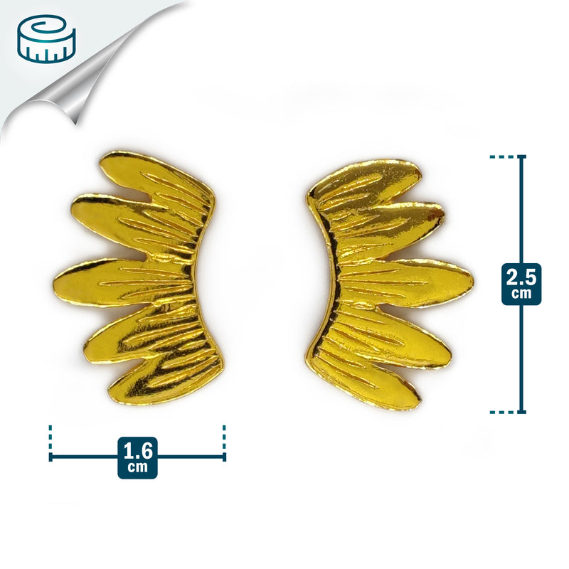 BRINCOS ALITA - Feitos à mão - Banhados a ouro de 24 quilates