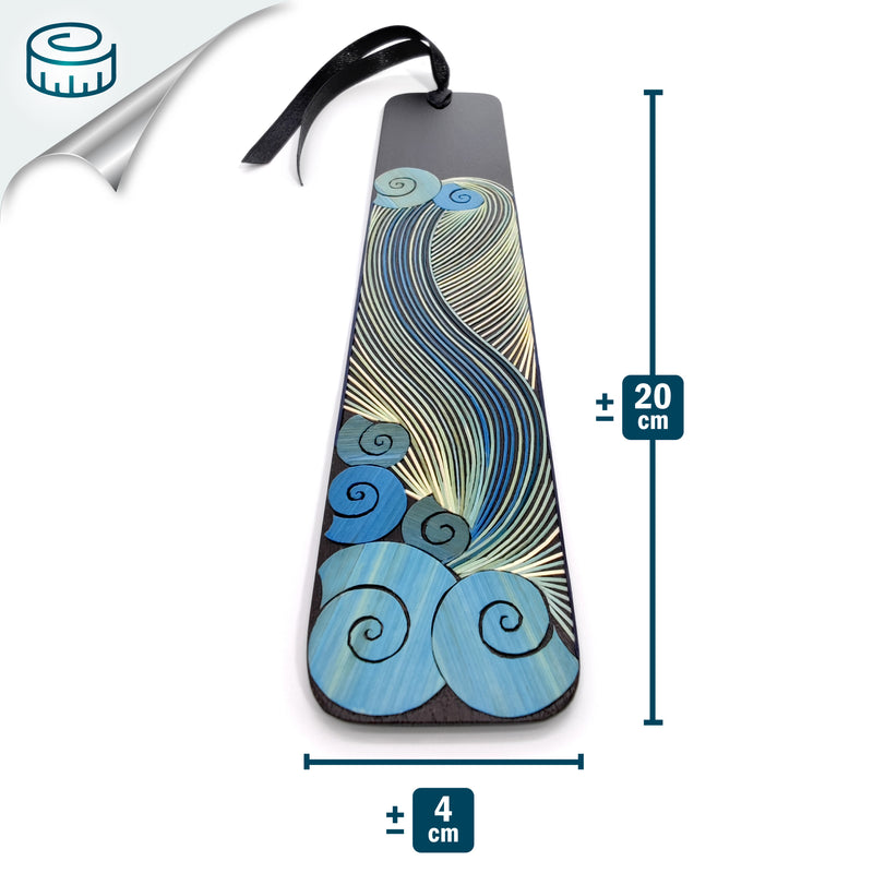 AIR BOOKMARK - THE FOUR ELEMENTS COLLECTION - Tamo art - Dark wood decorated with wheat and barley stalks (straw marquetry)