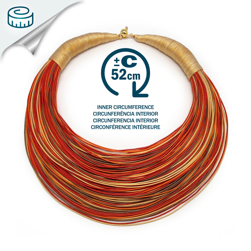 INSPIRA NECKLACE - Handmade - Synthetic silk cords