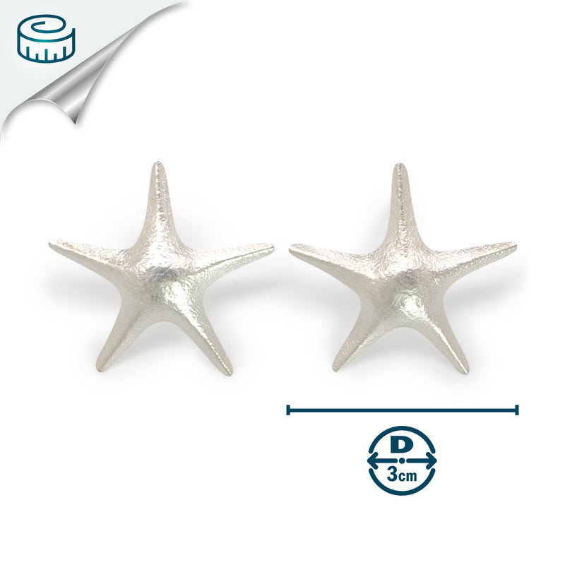 MARINA STARFISH EARRINGS - Handmade - Silver