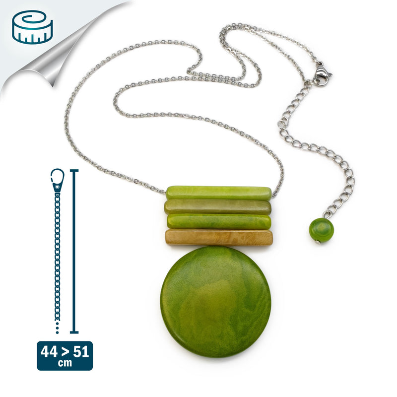 SOLIÄ NECKLACE - Handmade - Stainless steel - Tagua (vegetable ivory)
