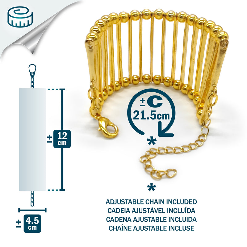 BRACELETE ELEGANCIA - Feita à mão - Banhada a ouro de 24 quilates