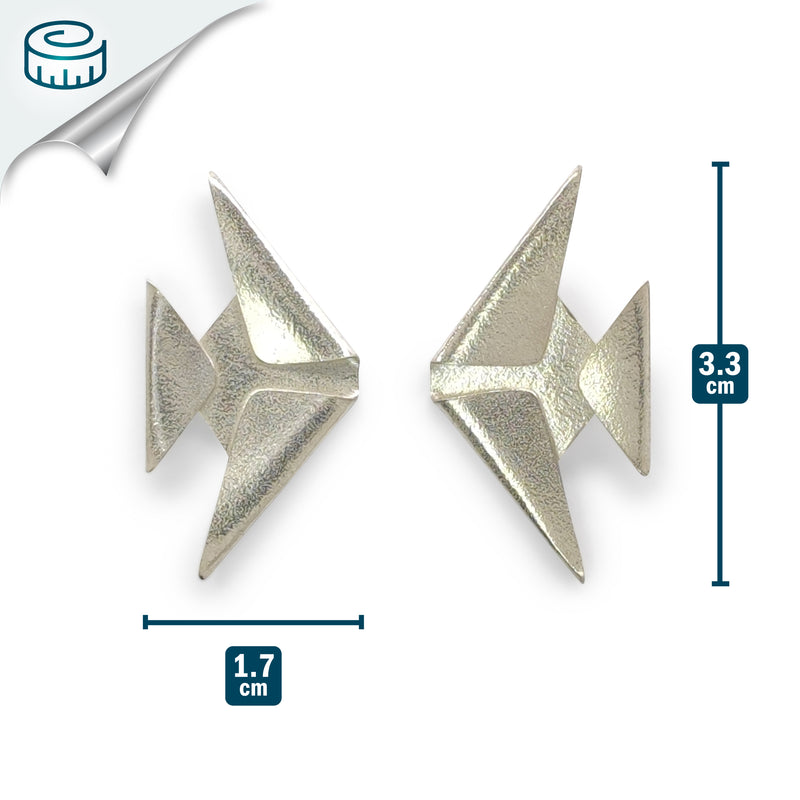 MARINA FISH EARRINGS - Handmade - Silver