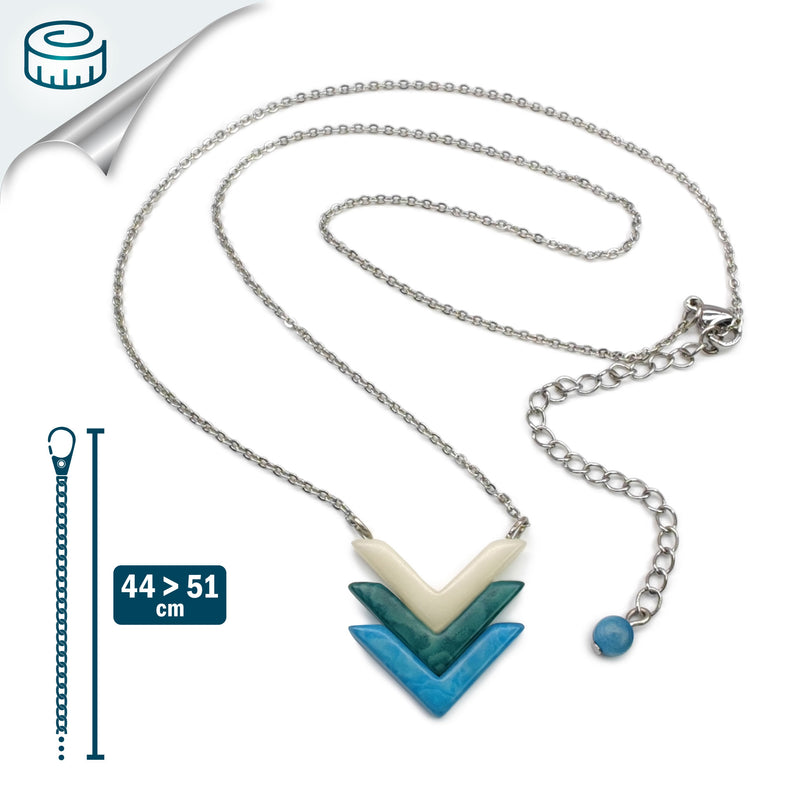 FLECHA NECKLACE - Handmade - Stainless steel - Tagua (vegetable ivory)
