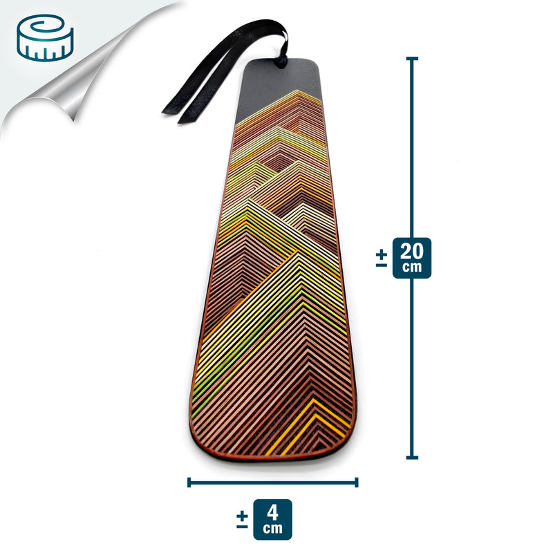 EARTH BOOKMARK - THE FOUR ELEMENTS COLLECTION - Tamo art - Dark wood decorated with wheat and barley stalks (straw marquetry)