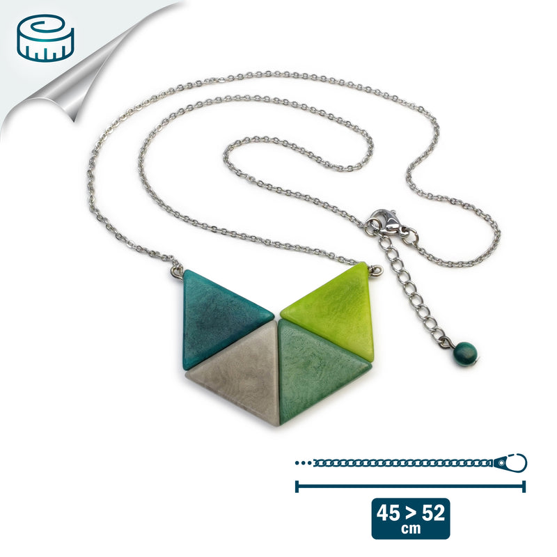 LOZANGO NECKLACE - Handmade - Stainless steel - Tagua (vegetable ivory)