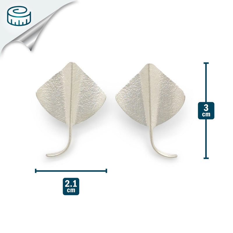 MARINA MANTA RAY EARRINGS - Handmade - Silver