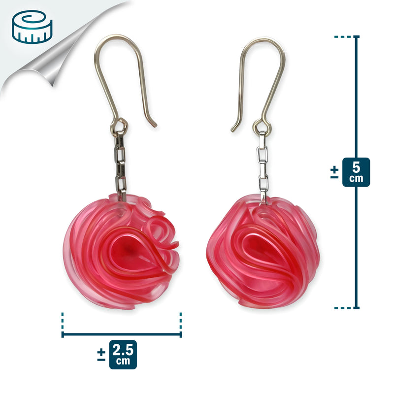 ECONESIS EARRINGS - Handmade - Sterling silver 925 and stainless steel - Recycled bottle cap plastic liners