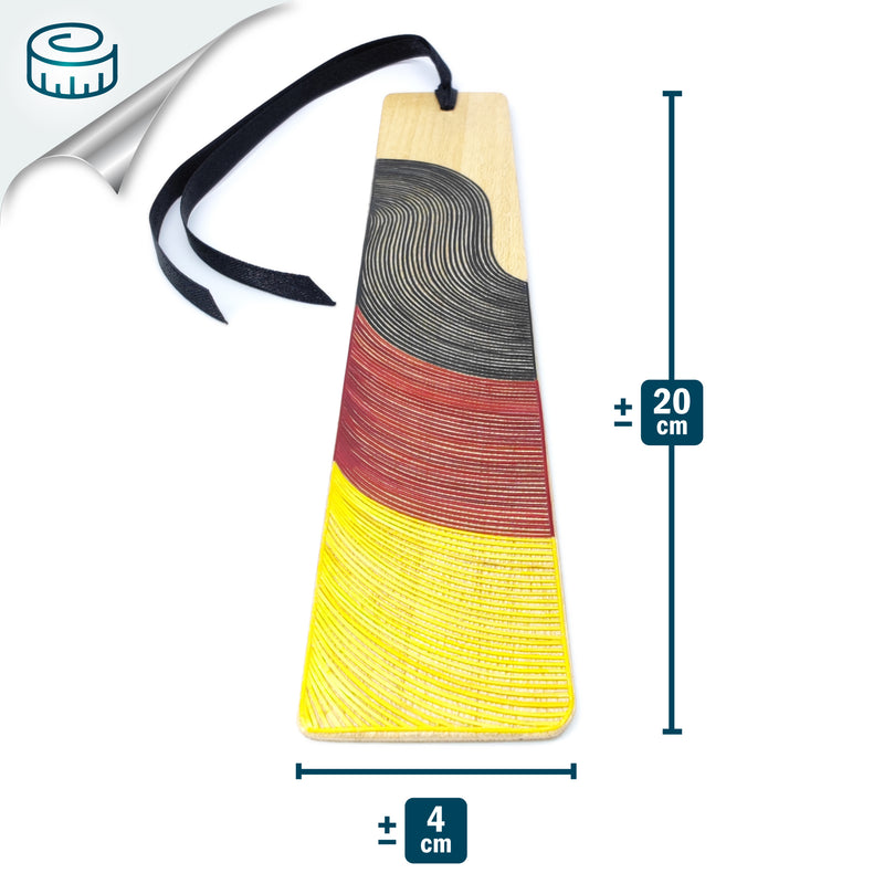 GERMANY BOOKMARK - NATIONAL TEAMS COLLECTION - Tamo art - Light wood decorated with wheat and barley stalks (straw marquetry)