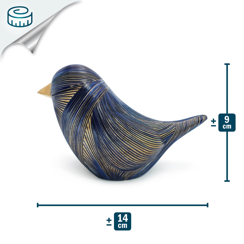 AVE DECORATIVA ANDINA - A arte do tamo - Madeira decorada com palha de trigo e cevada (marchetaria de palha)