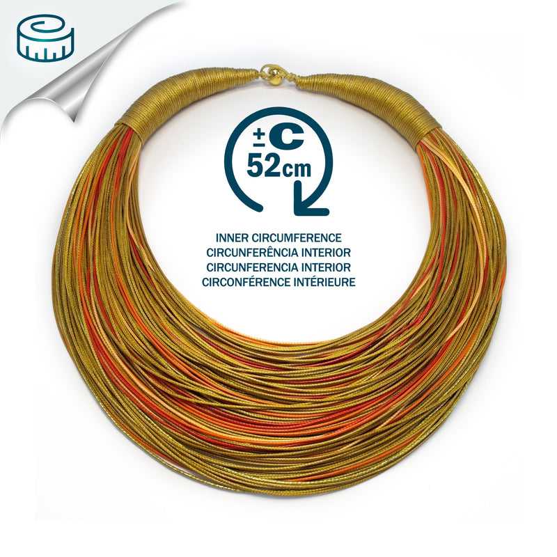 INSPIRA NECKLACE - Handmade - Synthetic silk cords