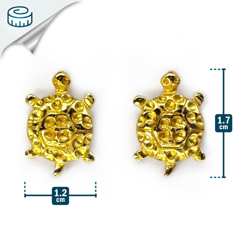BRINCOS TORTUGA - Feitos à mão - Banhados a ouro de 24 quilates