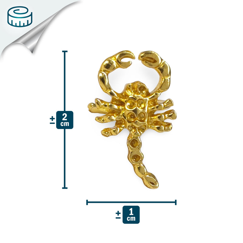 EARCUFF MUISCA ESCORPIÓN - Unissexo - Feito à mão - Banhado a ouro de 24 quilates